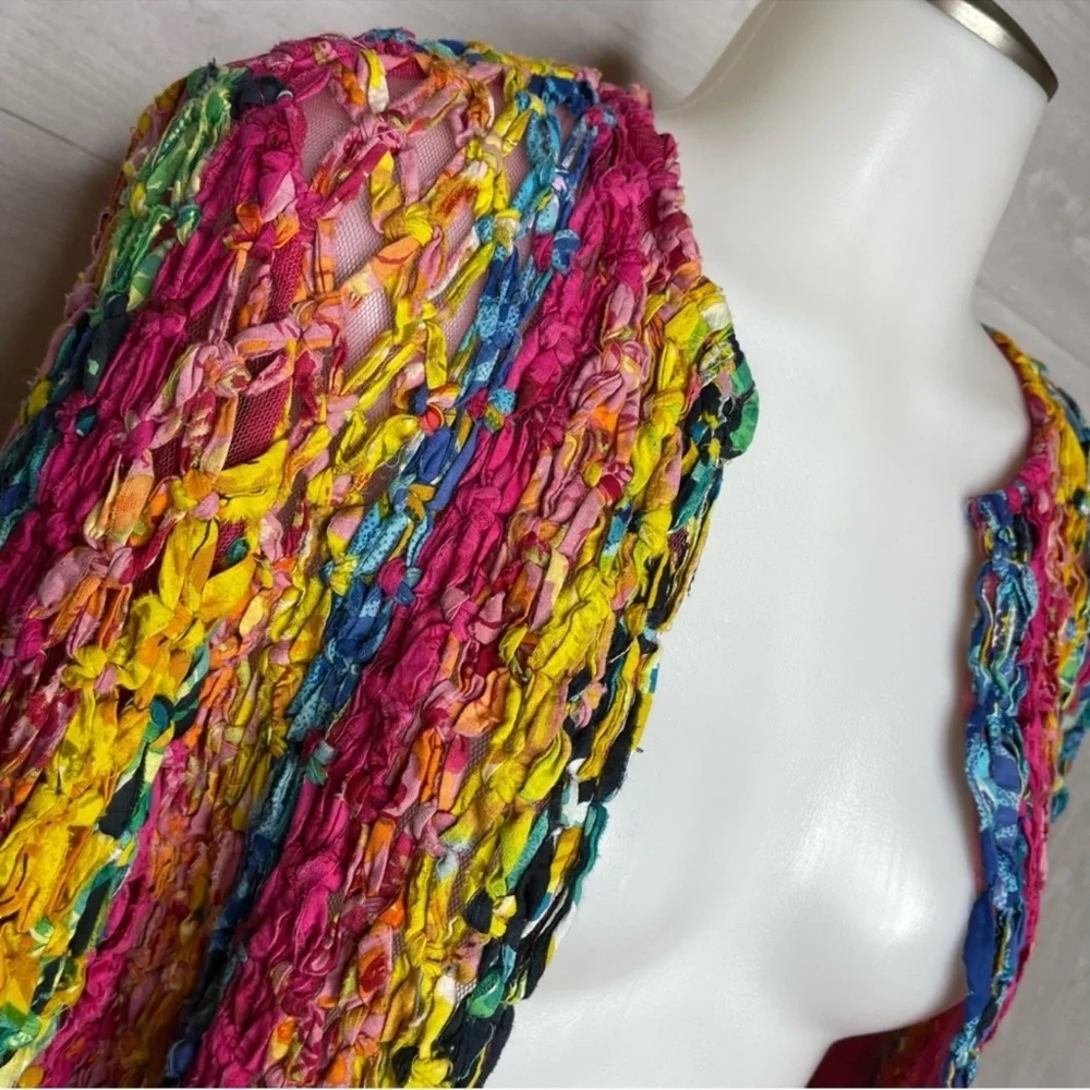 Sandy Starkman Colorful Open-Front Cardigan - Picture 3 of 10